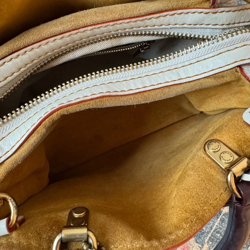 Coach Rogue 25 ivory cream 1941 glovetanned pebbled leather 20315 - Picture 10 of 15